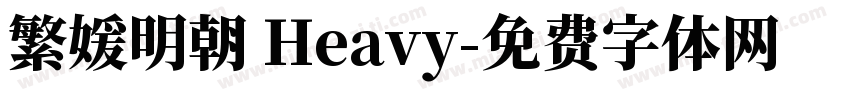 繁媛明朝 Heavy字体转换
